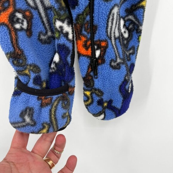 Molehill Mountain Blue Fleece‎ Bunting with Monkeys Size 3-6 Months - Picture 4 of 7